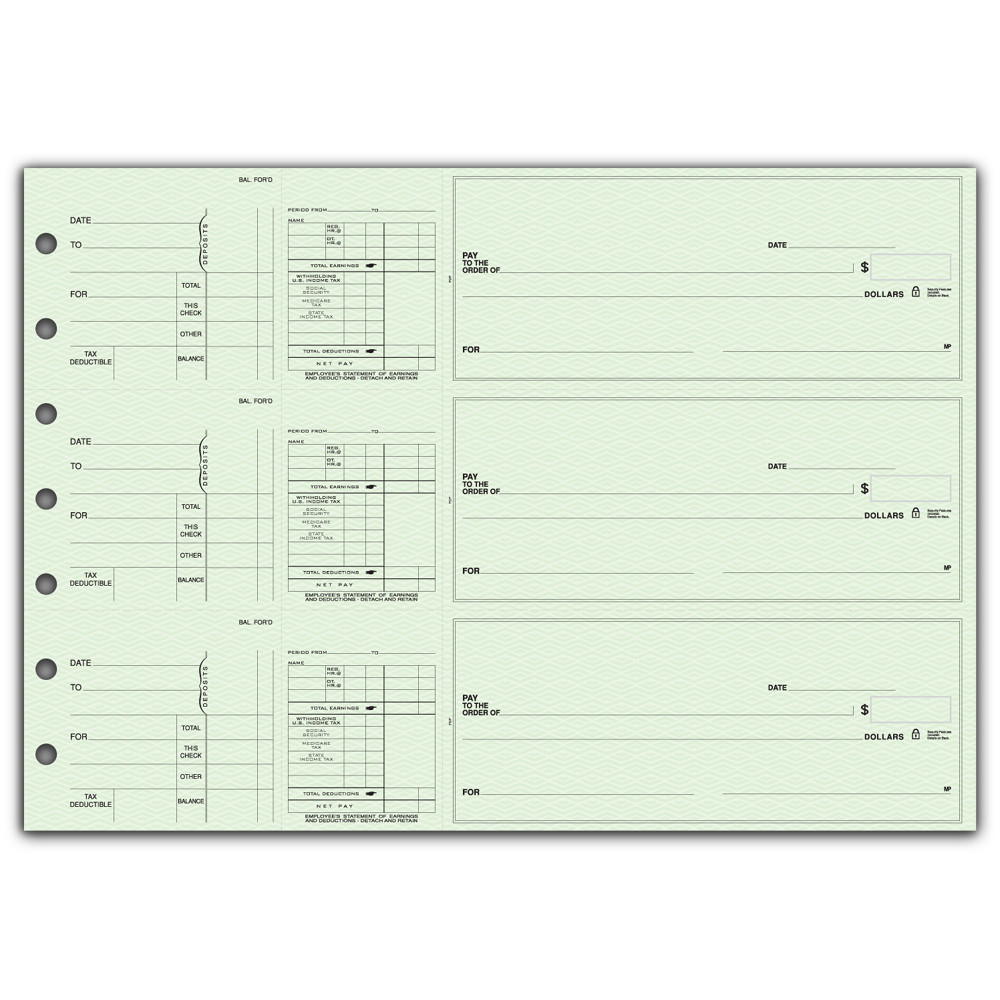 3-On-A-Page Payroll Check (53226N) - 3-To-A-Page Checks  - Business Checks 