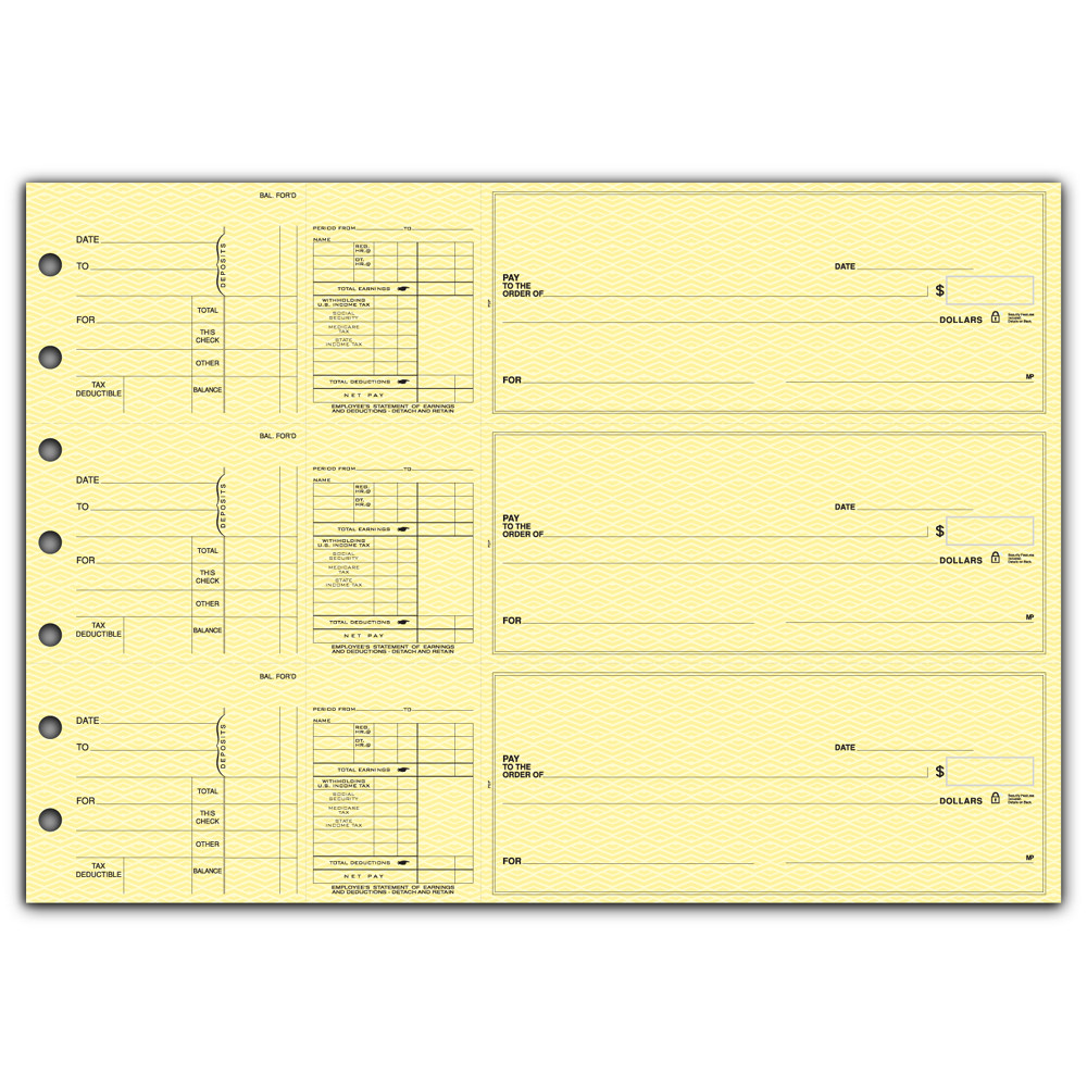 3-On-A-Page Payroll Check (53226N) - 3-To-A-Page Checks  - Business Checks 
