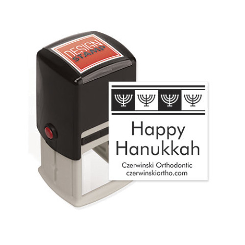 Hanukkah Cheer Design Stamp - Self-Inking Hanukkah Cheer Design Stamp - Self-Inking