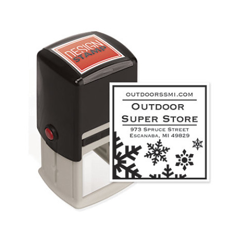 Country Snowflakes Design Stamp - Self-Inking Country Snowflakes Design Stamp - Self-Inking
